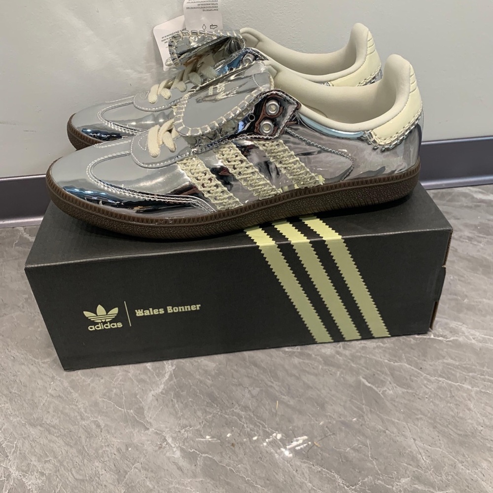Adidas Samba Wales Bonner low silver metallic